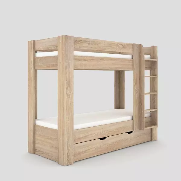 Poschodová posteľ REA PIKACHU pravá dub bardolino