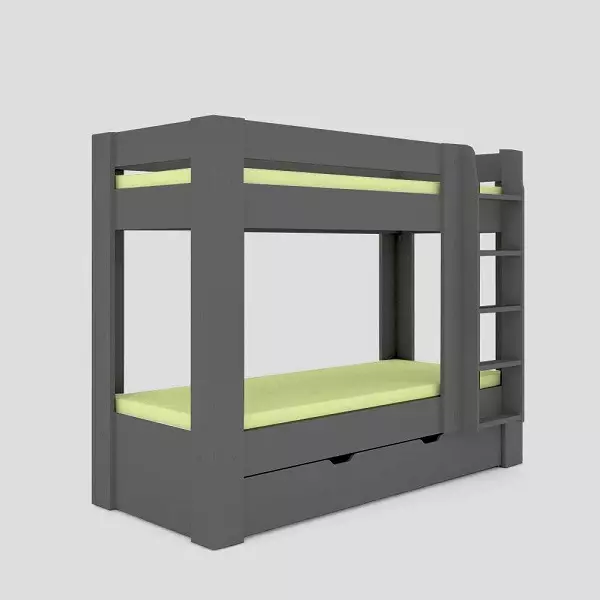 Poschodová posteľ REA PIKACHU pravá graphite